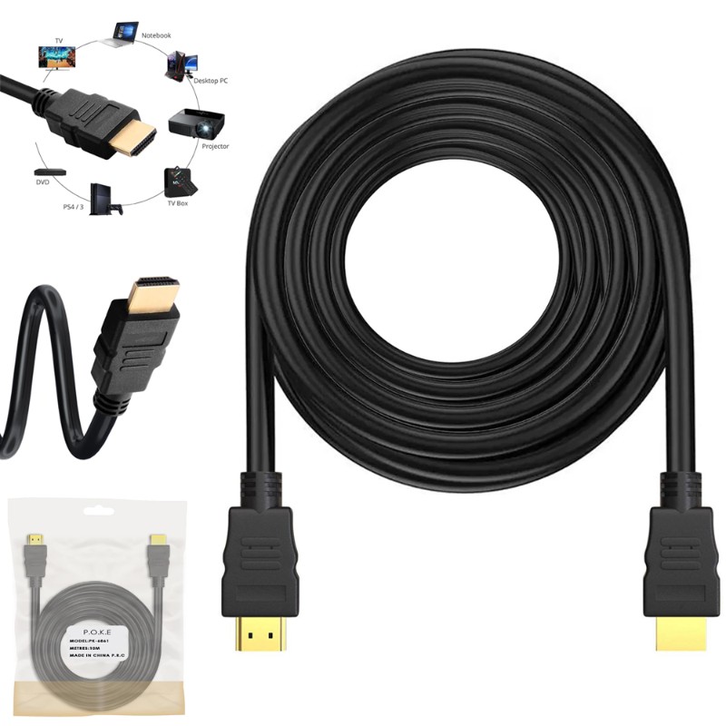 Hdmi Kablo 1.4v 4K Gold 10mt  PK-6861